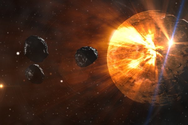 小行星冲向地球的插图