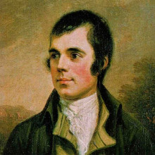 苏格兰诗人罗伯特·彭斯的肖像。