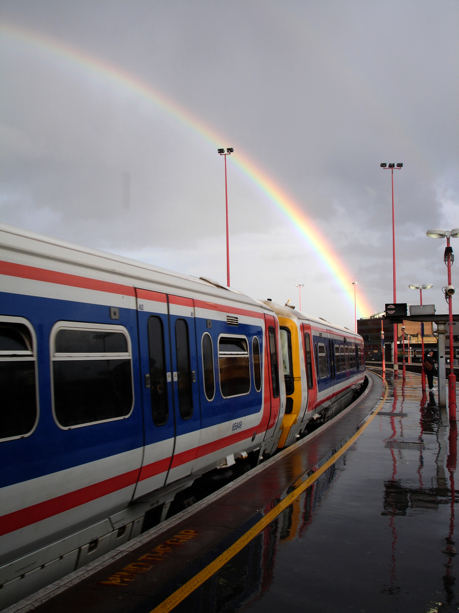 London train rainbow