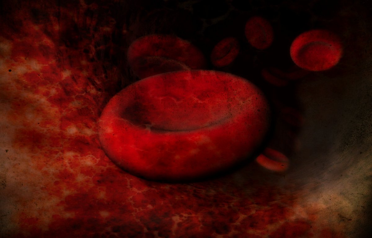 An artists impression of red blood cells