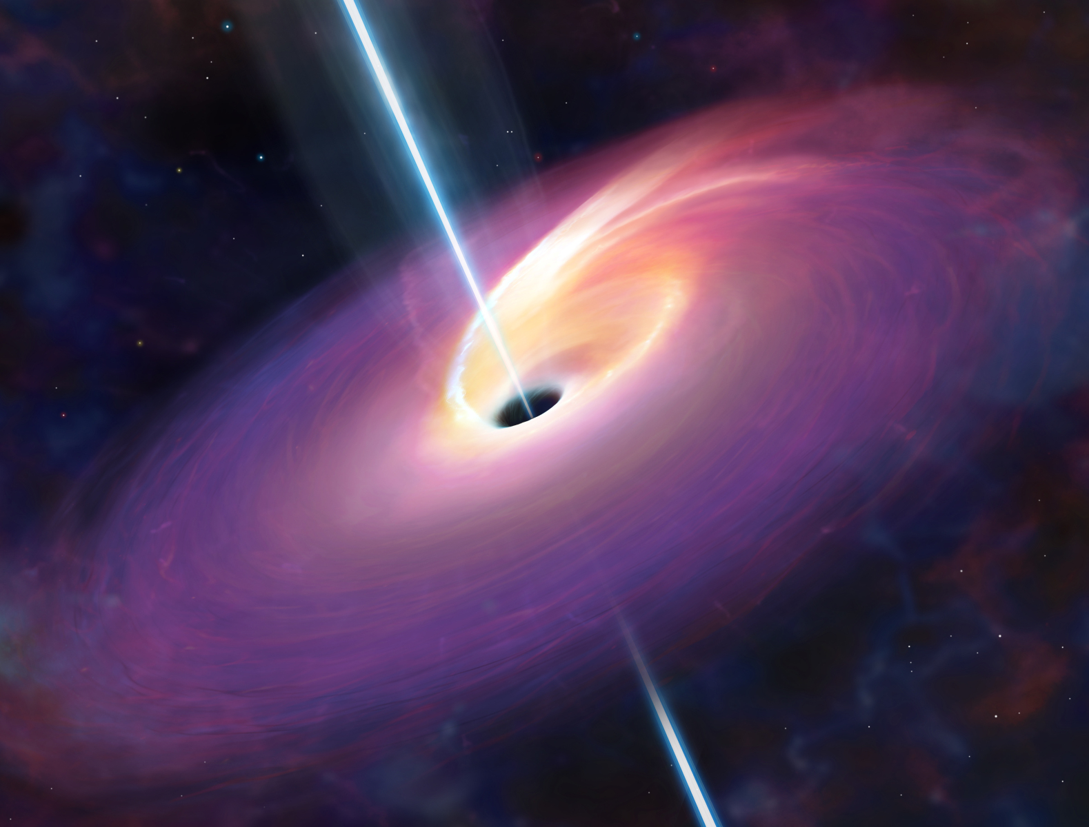 一颗大恒星被黑洞吞噬后的余波