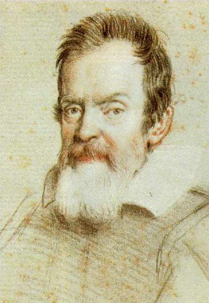 伽利略。莱尼的蜡笔肖像。