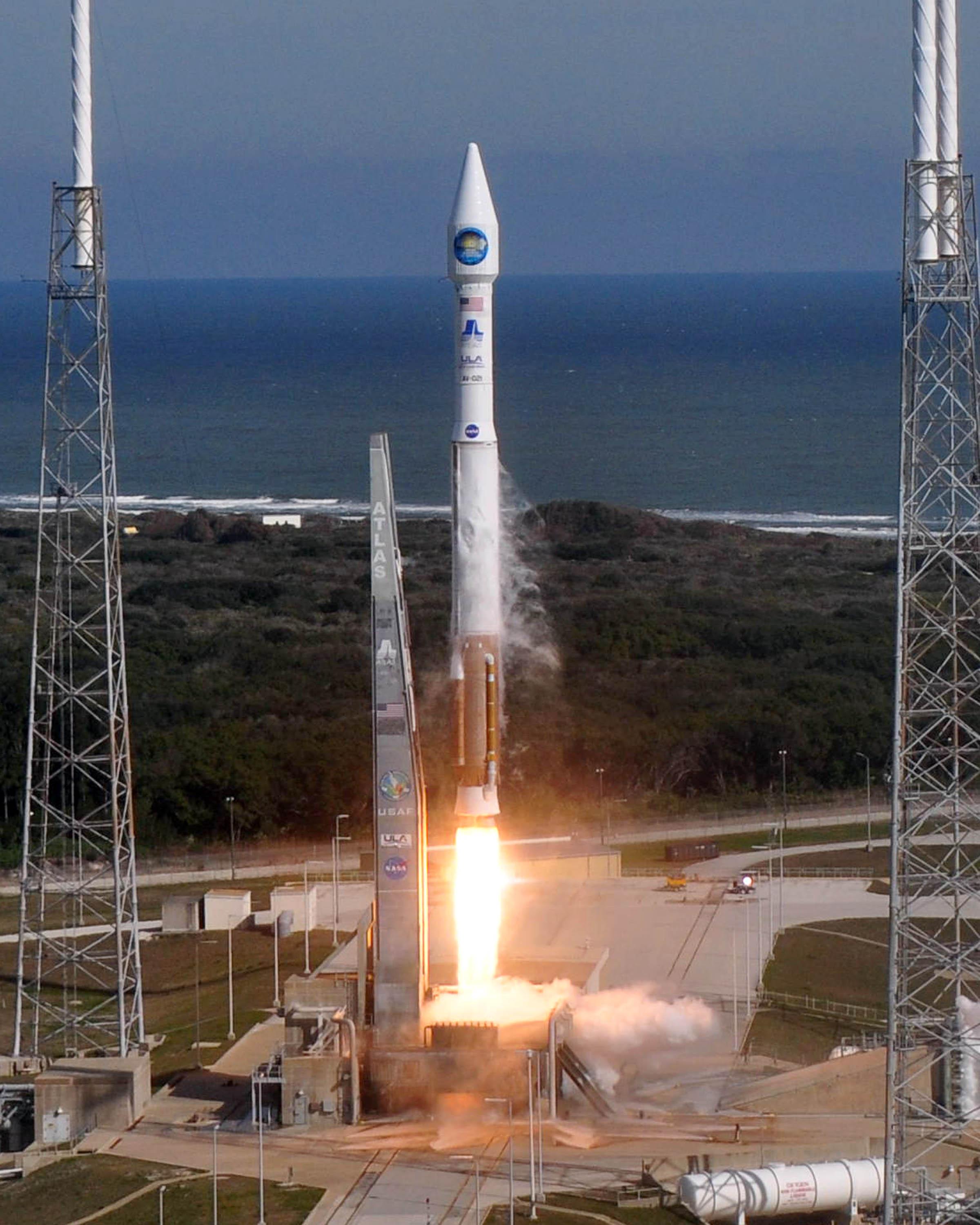 NASA's Solar Dynamics Observatory, SDO, launched aboard a United Launch Alliance Atlas V from Space Launch Complex-41 at 10:23 a.m. EST on Thursday, Feb. 11, 2010.