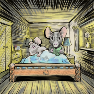 老鼠在床上