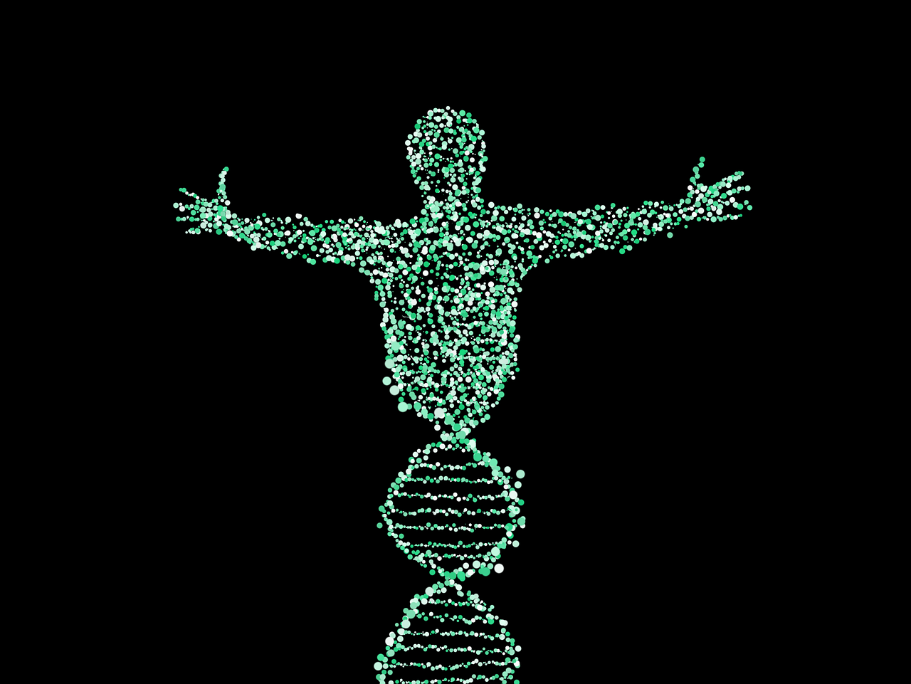 一个从DNA链中升起的身影。
