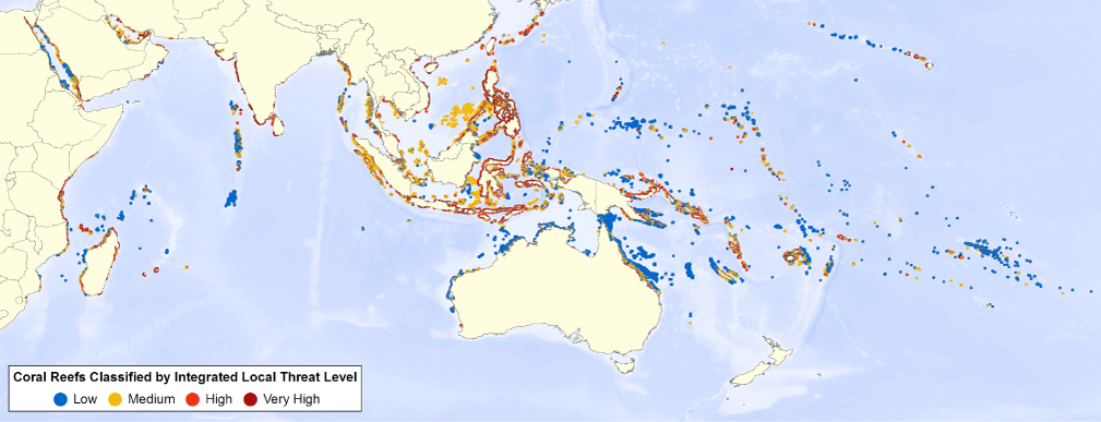 珊瑚礁% 20风险% 20 % 20重新审视% 20威胁% 20地图