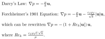 数字5 - For the purists, here are the relevant equations, including Darcy's Law, and the LaPlace Equation.