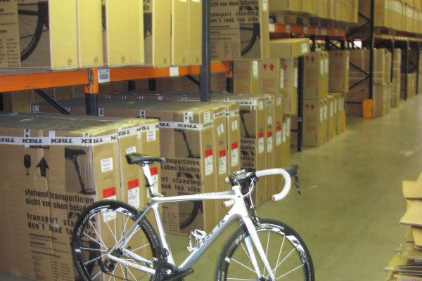TREK Madone bike in the warehouse