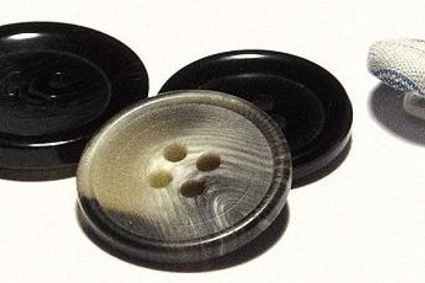 Plastic and fabric buttons