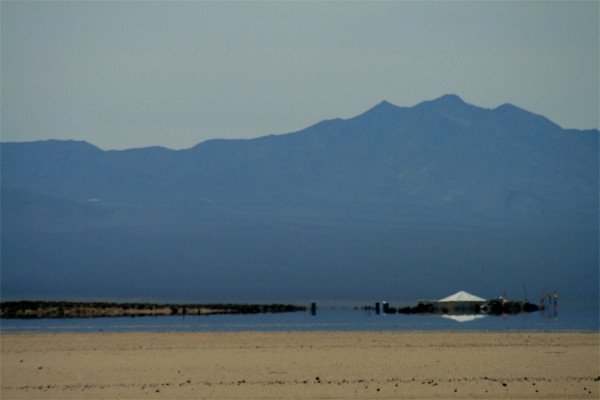 A mirage in the Mojave desert