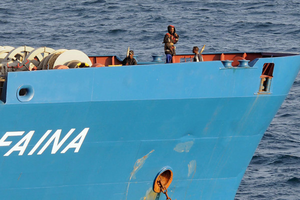 MV Faina货船，2008年被海盗劫持。
