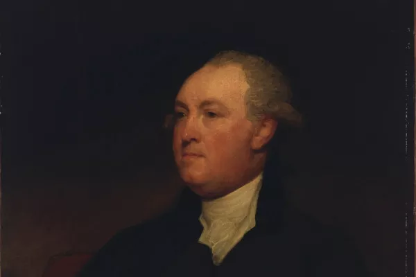 美国画家吉尔伯特·斯图尔特为第一代悉尼子爵汤森德(1732-1800)所作的肖像画。
