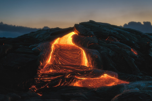 Lava field at Kilauea Volcano, Hawaii