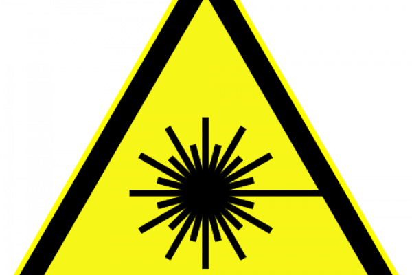 激光光束的警告符号
