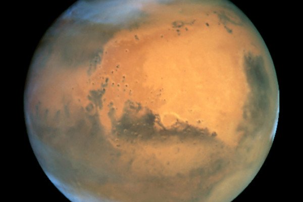 2001年6月26日，哈勃太空望远镜拍摄的火星景象。
