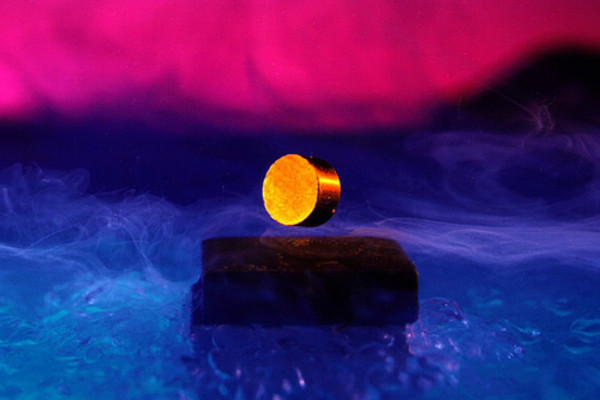 Meissner effect using a high-temperature superconductor and powerful Rare-earth magnet.