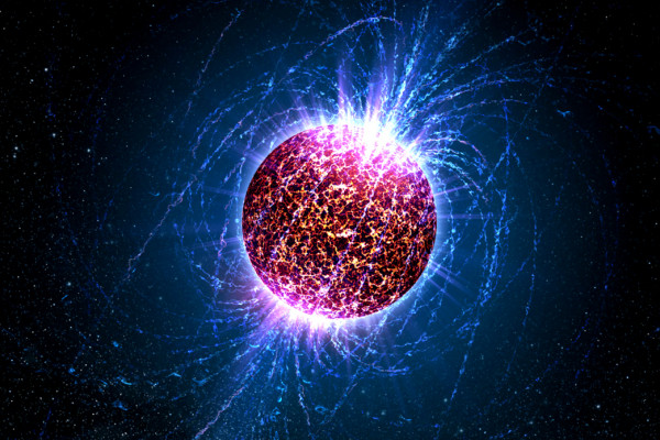 艺术家对一颗“孤立的中子星”的描述——一颗没有相关的超新星遗迹、双星伴星或射电脉冲的中子星。