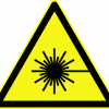 警告symbol for laser beam