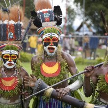 巴布亚新几内亚的部落舞者