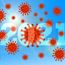 Coronavirus particles over 