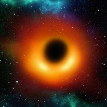艺术家对太空黑洞的印象