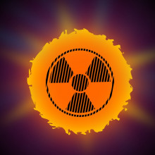 太阳上方的核标志