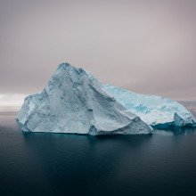 A floating iceberg.