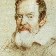 伽利略。莱尼的蜡笔肖像。