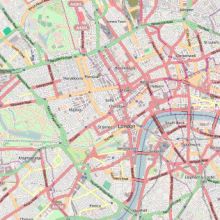 伦敦市中心地图