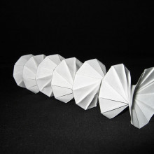 Origami spring invented by Jeff Beynon