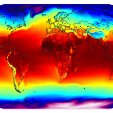 1961-1990年全球平均近地表气温图。