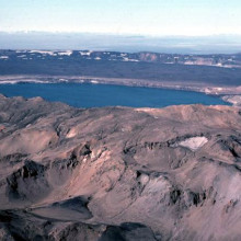 Askja火山火山口的照片