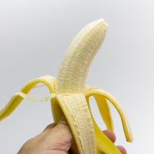 A peeled banana