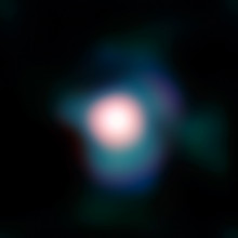 Image of the supergiant star Betelgeuse obtained with the NACO adaptive optics instrument on ESOs Very Large Telescope. The use of NACO combined with a so-called lucky imaging technique, allowed the astronomers to obtain the sharpest ever image of...