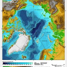 北冰洋水深图