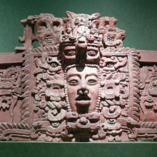 玛雅面具，来自墨西哥城的国家人类学博物馆