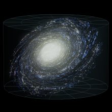 艺术家对银河系的印象:恒星坍缩成一个扁平的圆盘